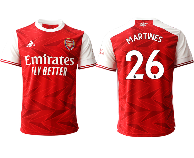 Men 2020-2021 club Arsenal home aaa version #26 red Soccer Jerseys
